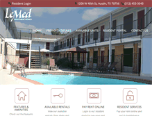 Tablet Screenshot of lemedapartments.com